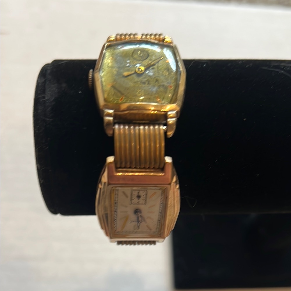Gold-Tone Antique Vintage Watch Bracelet
